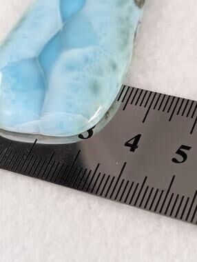 Larimer freeform large  cabochon 55x33mmWt 18.4 grams